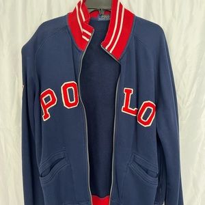 Polo zip up sweater